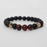 Triple Portection Bracelet With Lawa Beads